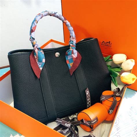 Hermes garden party with twilly